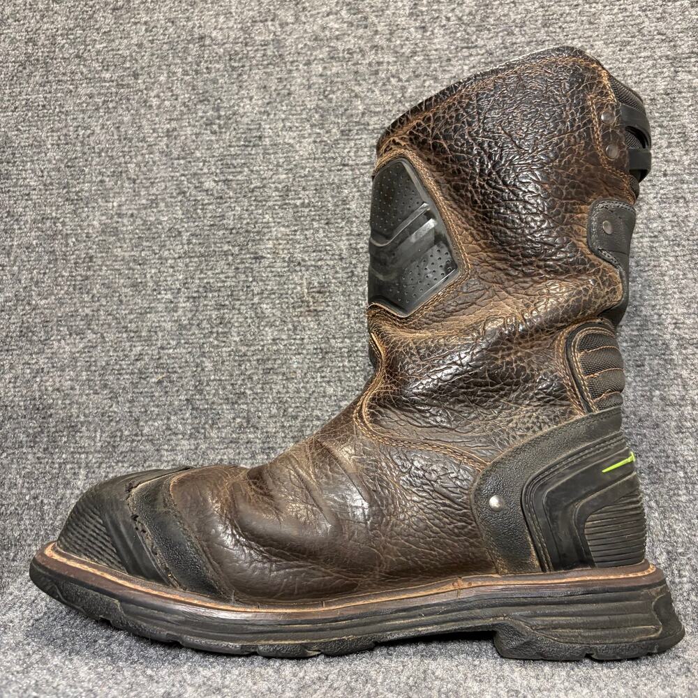 Ariat Mens WorkHog Pull On Work Boots Brown Leather Size 10.5 EE Wide Composite - Picture 2 of 10